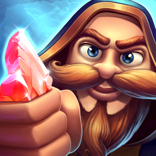 Icon from Dragons & Diamonds game showing dwarf clutching a ruby